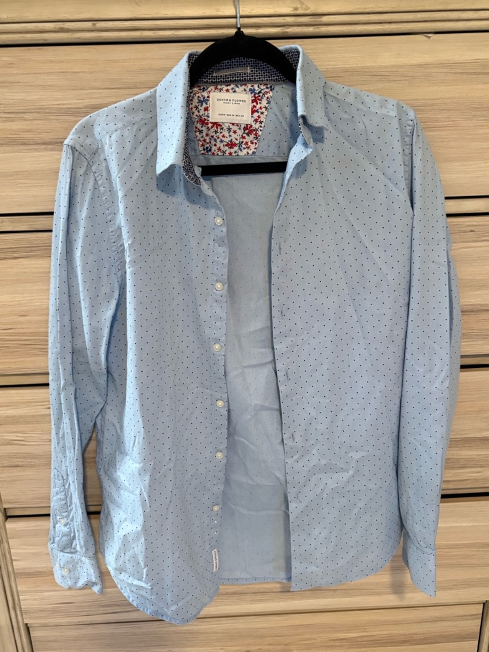 Denim & Flower Light Blue Microdot Button-Down Shirt